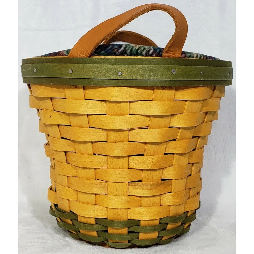 *Signed* Longaberger Golf Club Basket 2000 W/Leather Handles, COA, +Much More